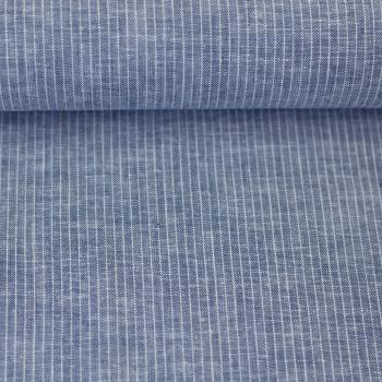 Preview: Baumwoll-Leinen Paul Streifen meliert Jeansblau von Swafing